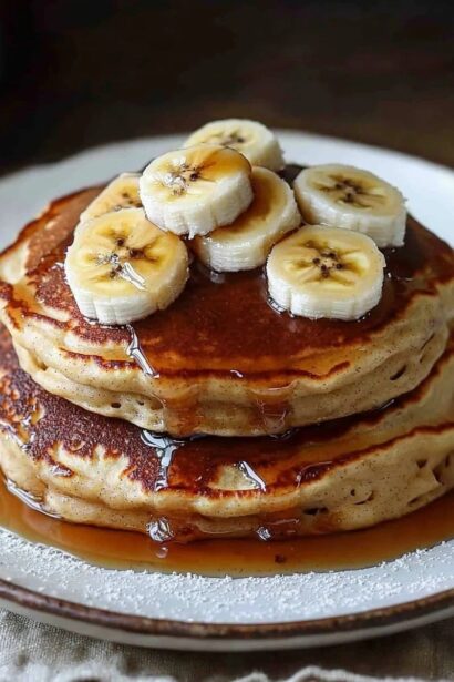 Baked Banana Foster Pancakes