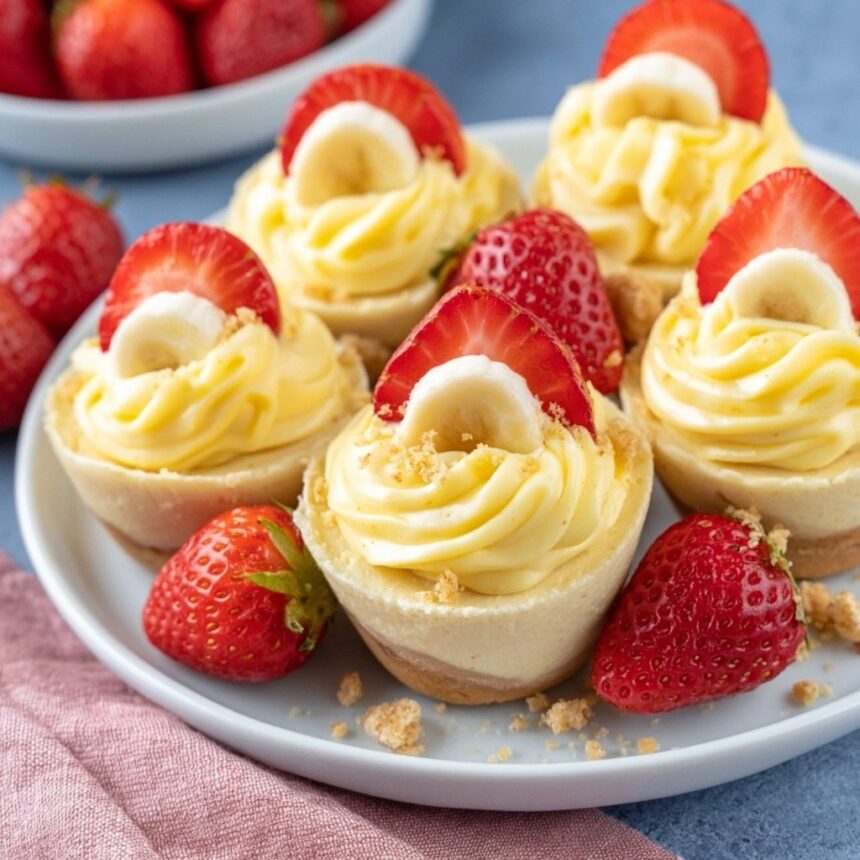 Banana Pudding Cheesecake Deviled Strawberries
