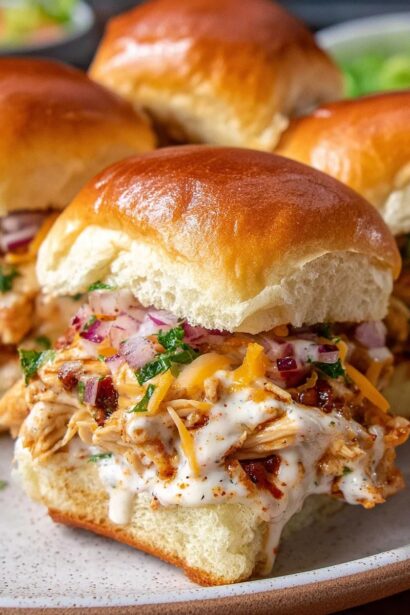 BBQ Chicken Ranch Sliders: Irresistible Comfort Food Delight