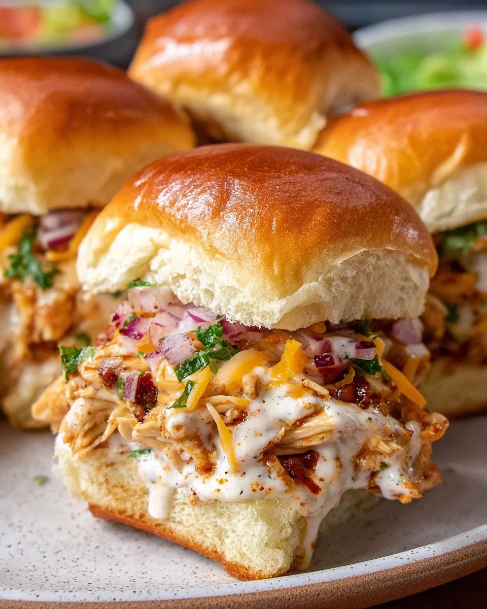 BBQ Chicken Ranch Sliders: Irresistible Comfort Food Delight