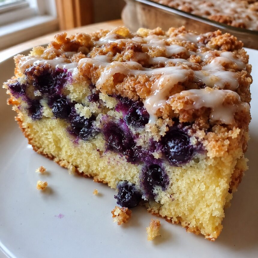 Blueberry Sour Cream Coffee Cake - Snack On Meat