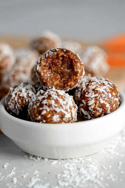 Carrot Cake Energy Balls - Snack On Meat