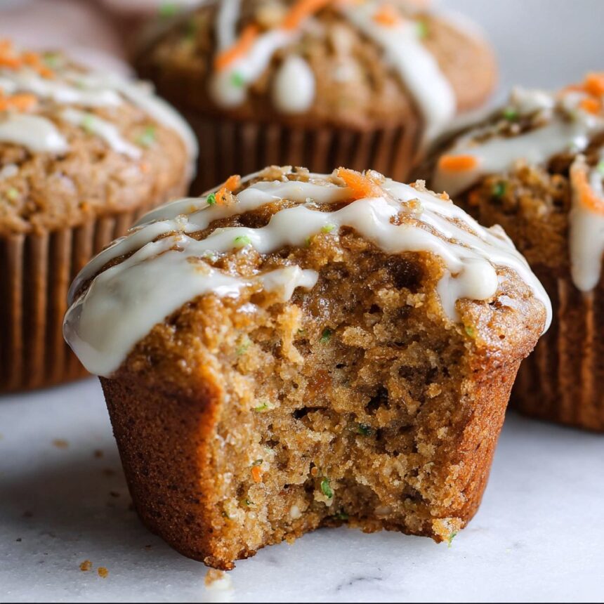 Carrot Cake Zucchini Muffins Recipe - Snack On Meat