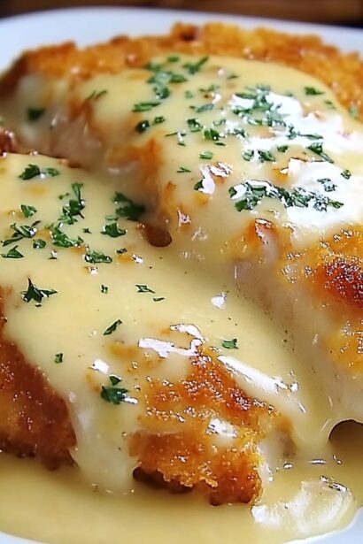 Cheddar Crusted Chicken with Cream Sauce – Food Dinner