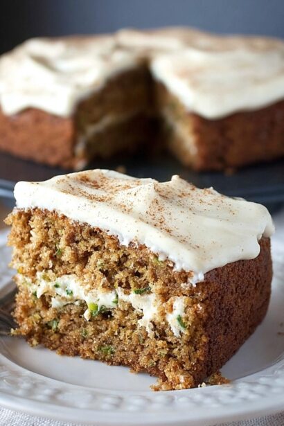 Cinnamon Zucchini Cake with Cream Cheese Frosting - Snack On Meat