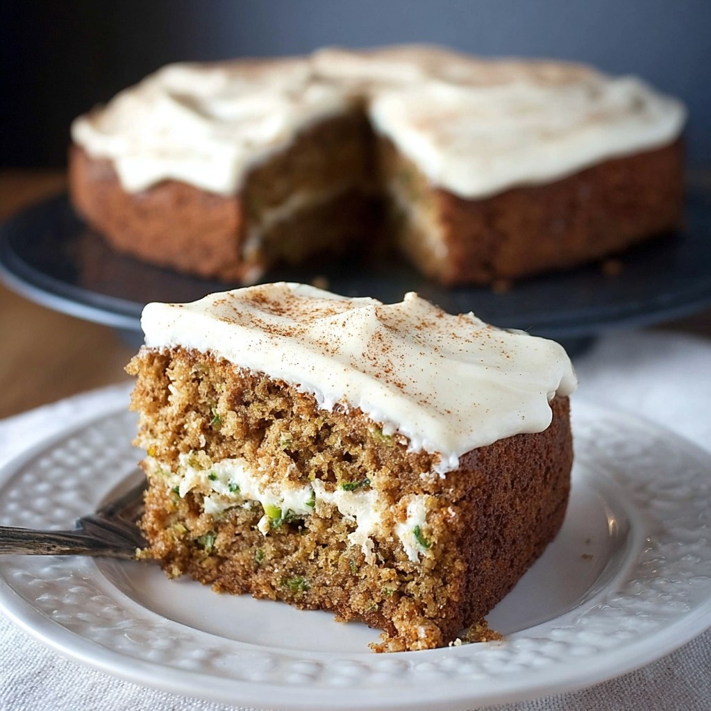 Cinnamon Zucchini Cake with Cream Cheese Frosting - Snack On Meat