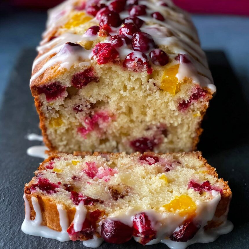 Cranberry Orange Loaf (Moist & Easy Citrus Cake) - Snack On Meat