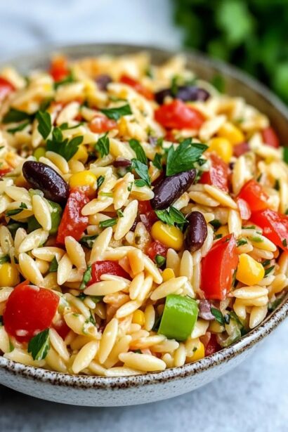 Delicious Cowboy Orzo Salad for a Quick Tex-Mex Feast