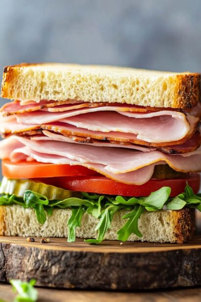 Delicious Epic Ham Sandwich with Honey Mustard Twist
