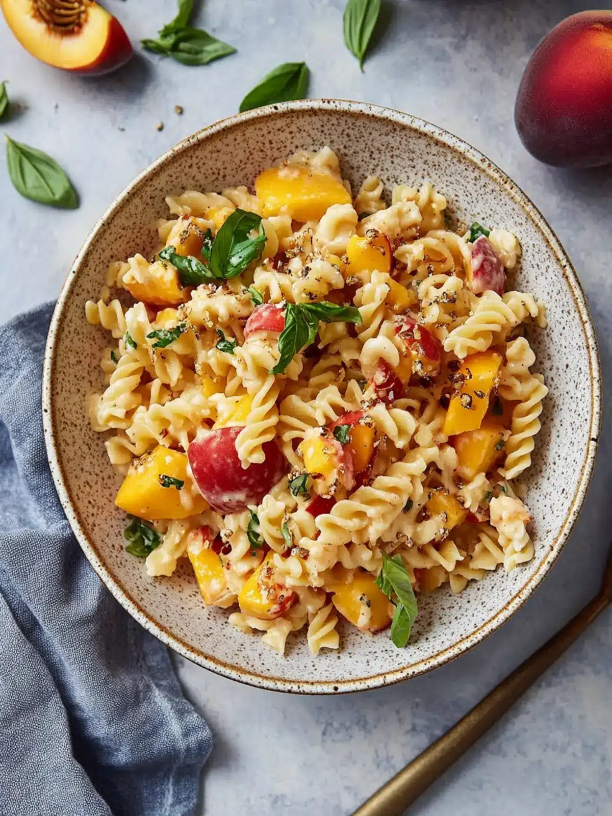 Delicious Pasta Salad with Fresh Peaches for Summer Bliss