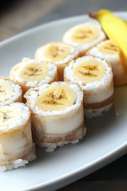 Easy Banana Sushi: Delicious Peanut Butter & Nutella Roll