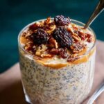 Filling Date Overnight Oats with Chia Seeds