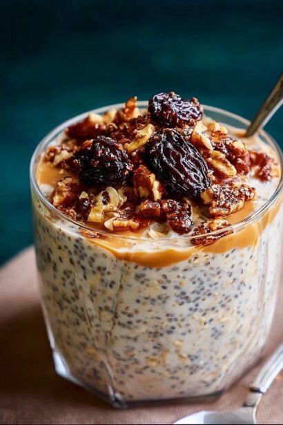 Filling Date Overnight Oats with Chia Seeds