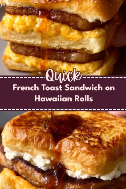 French Toast Sandwich on Hawaiian Rolls