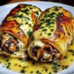 Garlic Butter Mushroom Stuffed Chicken – Easy Creamy Chicken