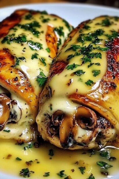 Garlic Butter Mushroom Stuffed Chicken – Easy Creamy Chicken