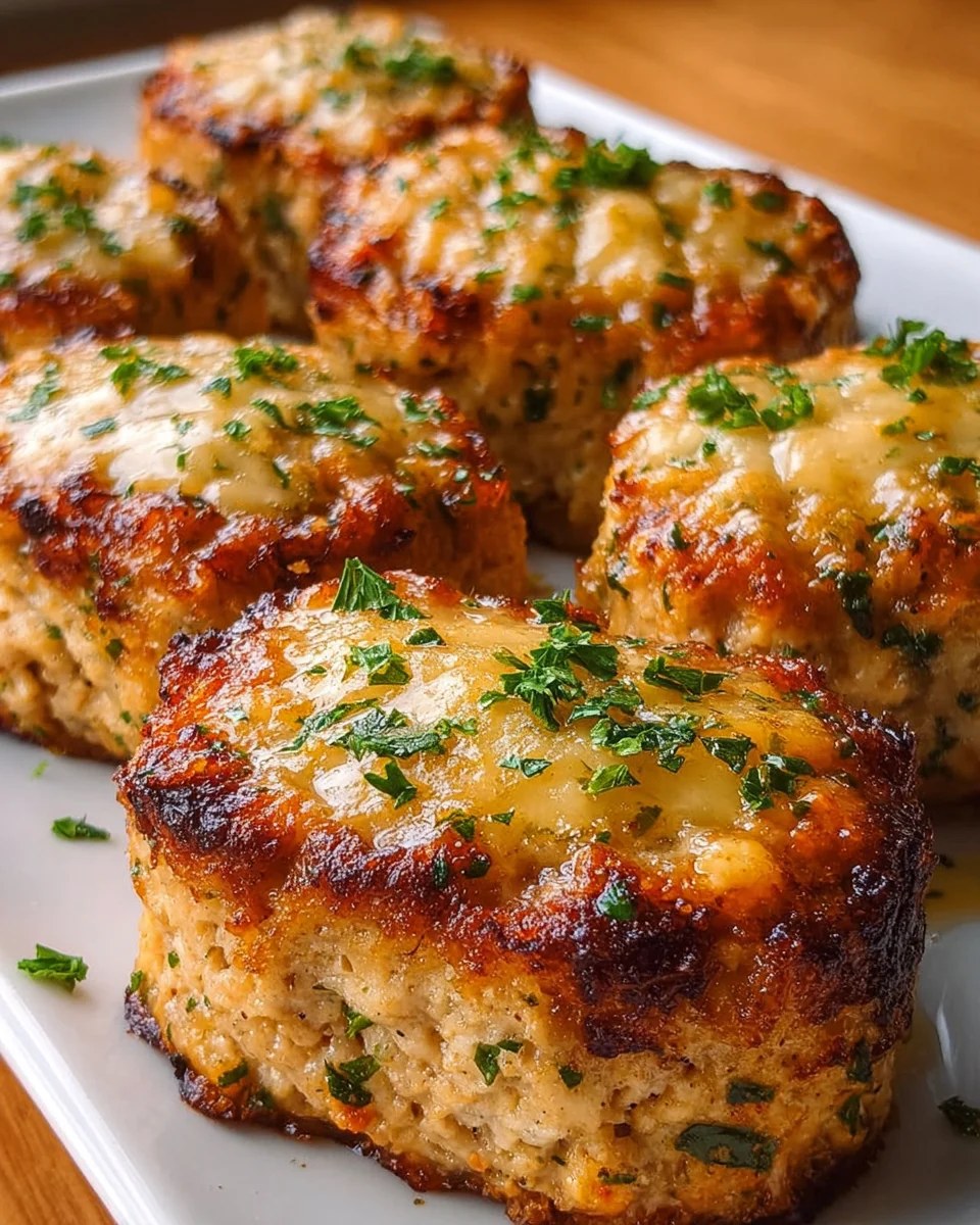 Garlic Parmesan Chicken Meatloaves - Irresistible Comfort Food