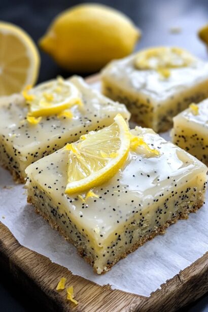 Glazed Lemon Poppy Seed Bars: Irresistible Joy