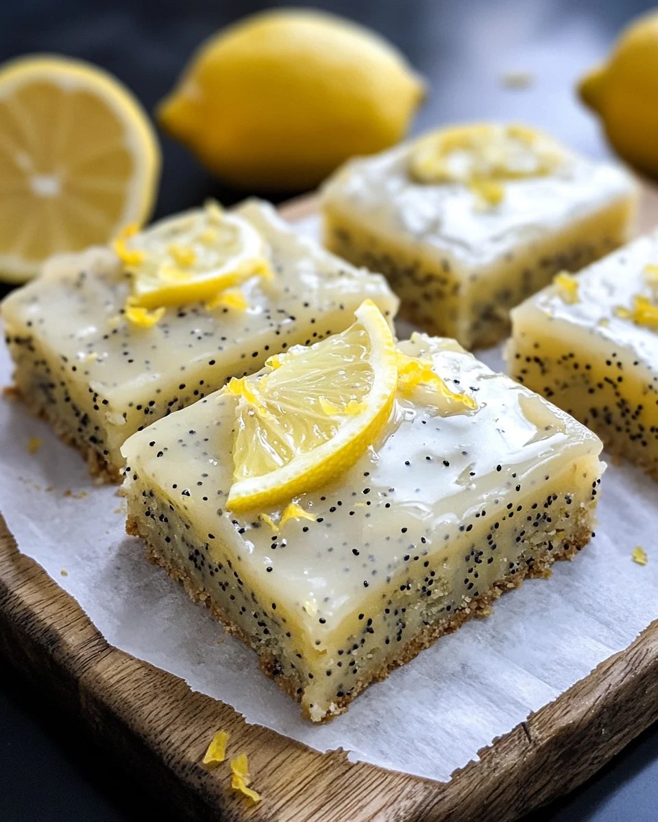 Glazed Lemon Poppy Seed Bars: Irresistible Joy