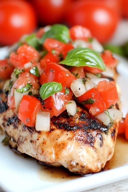 Grilled Balsamic Bruschetta Chicken
