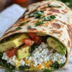 High-Protein Breakfast Wrap with Cottage Cheese and Avocado
