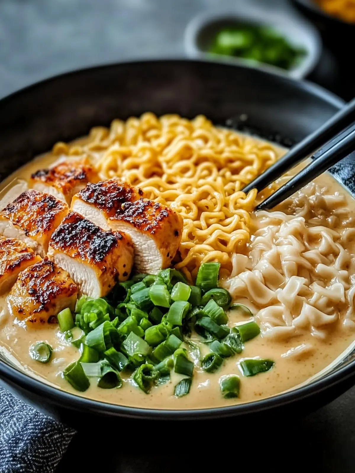 Irresistible Creamy Chicken Ramen with Flavor-Packed Garlic Sauce