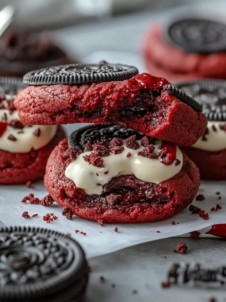 Irresistible Delicious Red Velvet Oreo Cookies Recipe