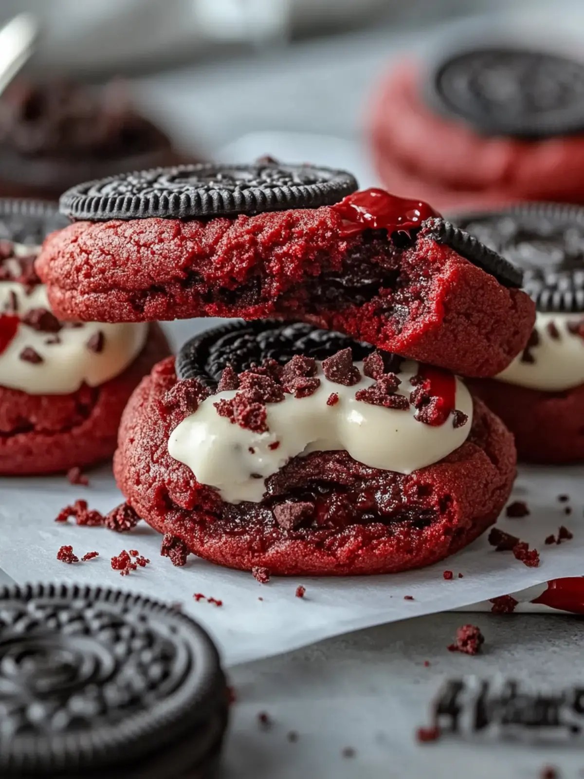 Irresistible Delicious Red Velvet Oreo Cookies Recipe