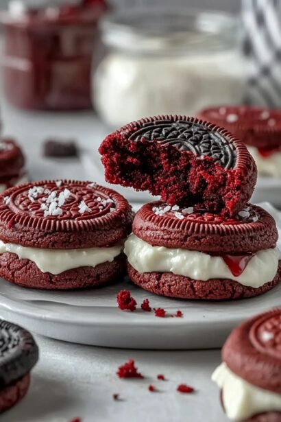 Irresistible Delicious Red Velvet Oreo Cookies - Soft & Chewy