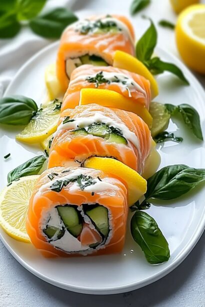 Irresistible Lemon Basil Salmon Rolls in 35 Minutes