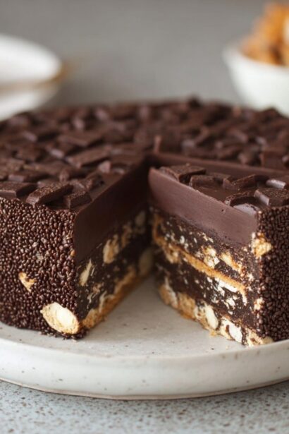 No-Bake Chocolate Biscuit Cake - Snack On Meat