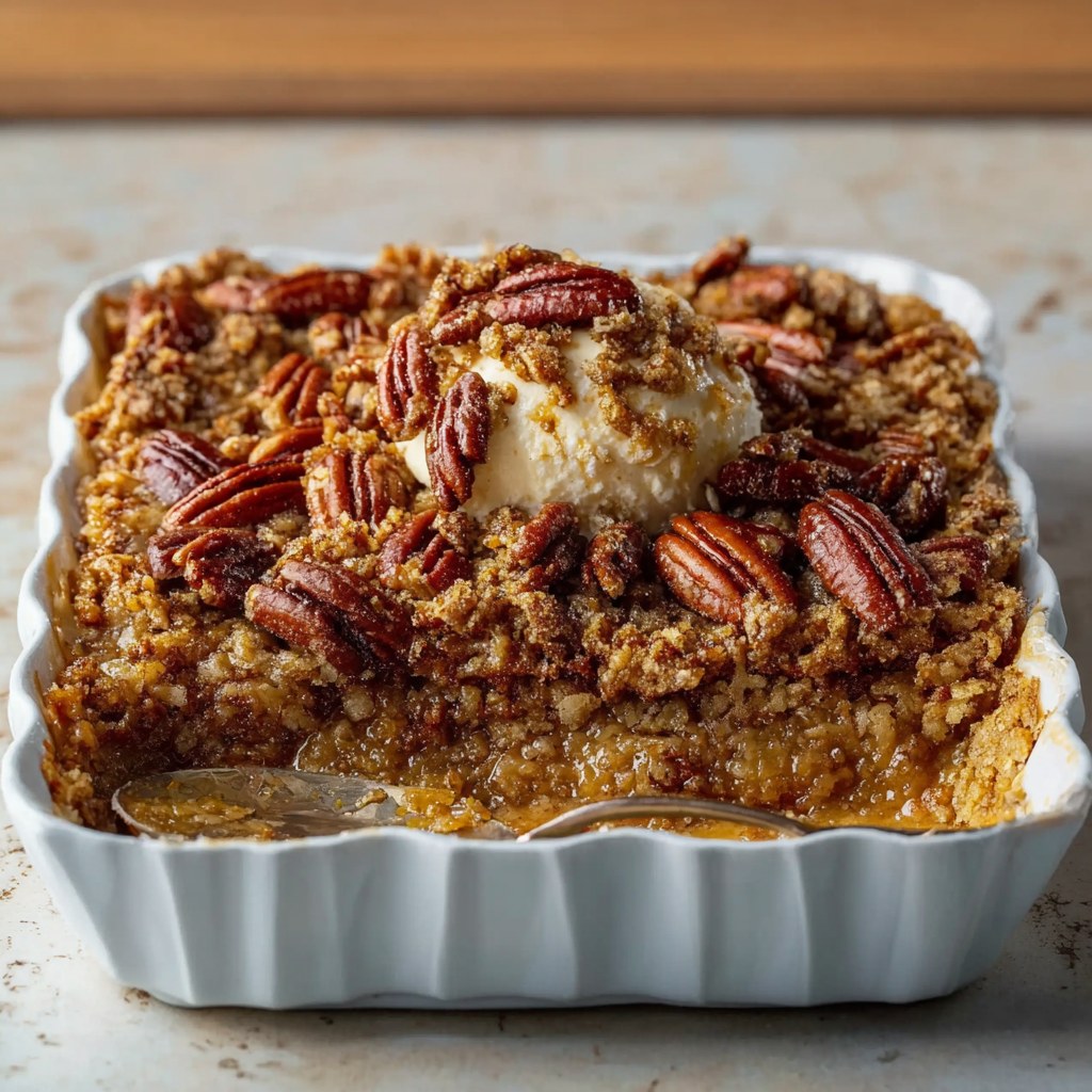 Pecan Pie Dump Cake - Snack On Meat
