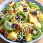 Pineapple Kiwi Salad with Honey Lime Dressing - Snack On Meat