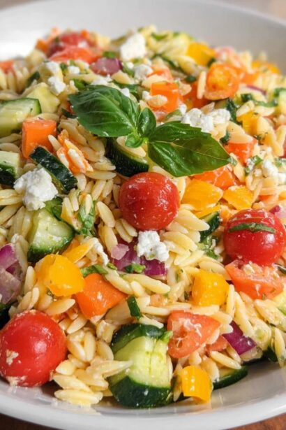 Rainbow Orzo Salad: The Perfect Colorful Delight