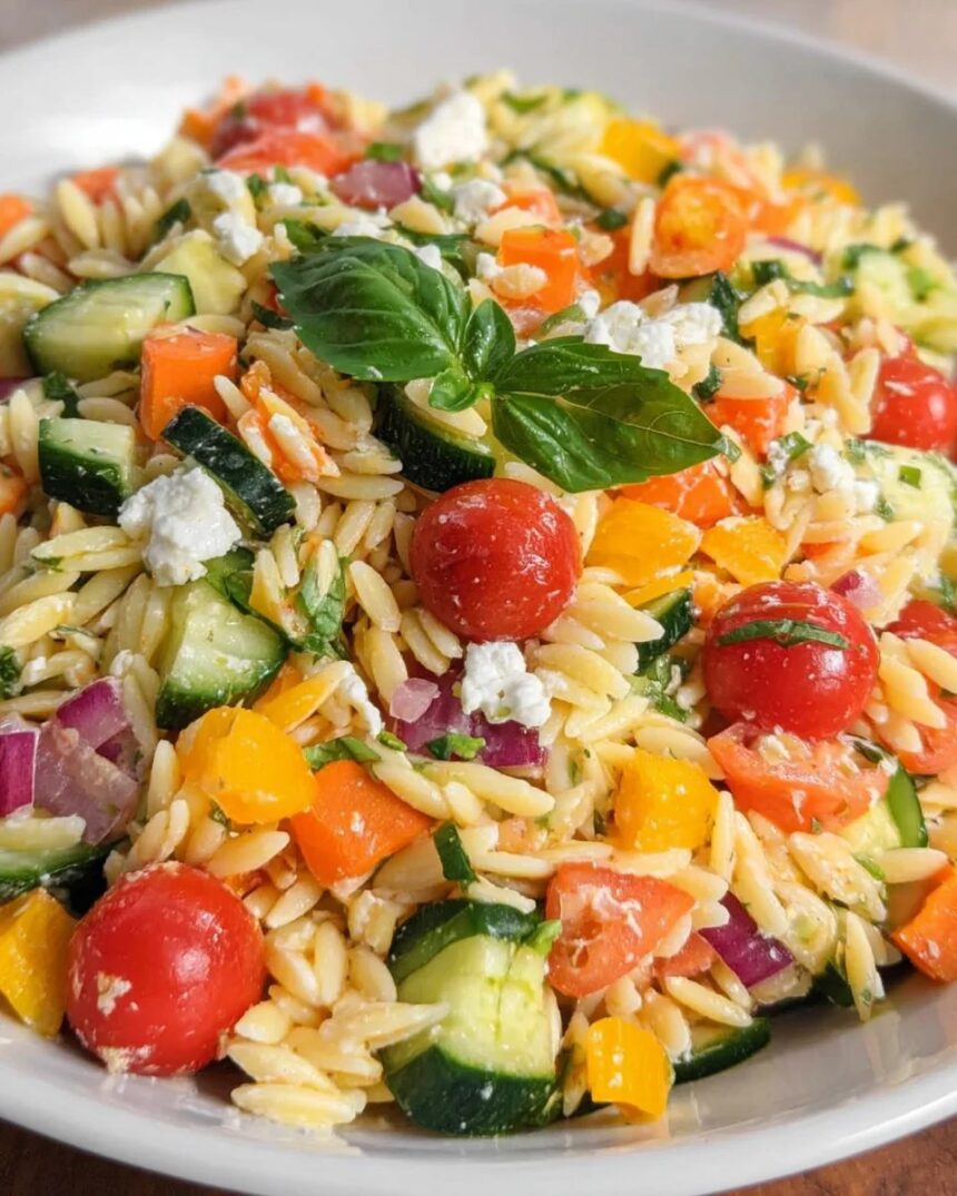 Rainbow Orzo Salad: The Perfect Colorful Delight