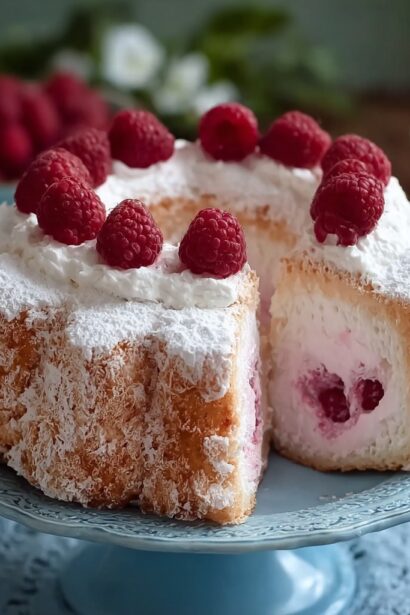 Raspberry Angel Food Cake: Light, Fruity, and Simply Stunning - Snack On Meat