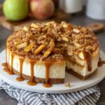 Salted Caramel Apple Pie Cheesecake - Snack On Meat
