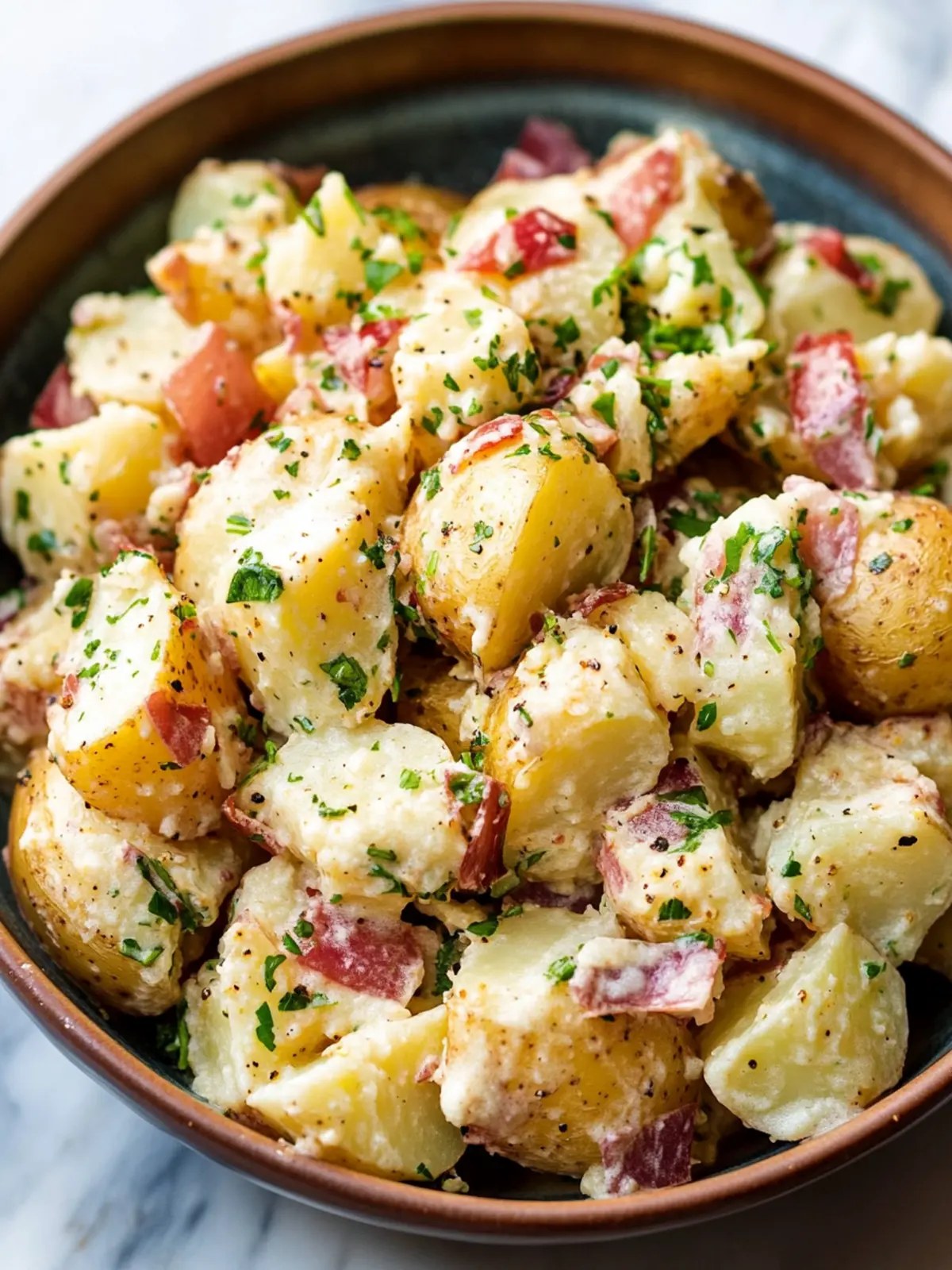 Savory German Potato Salad with Bacon - A Tangy Summer Treat