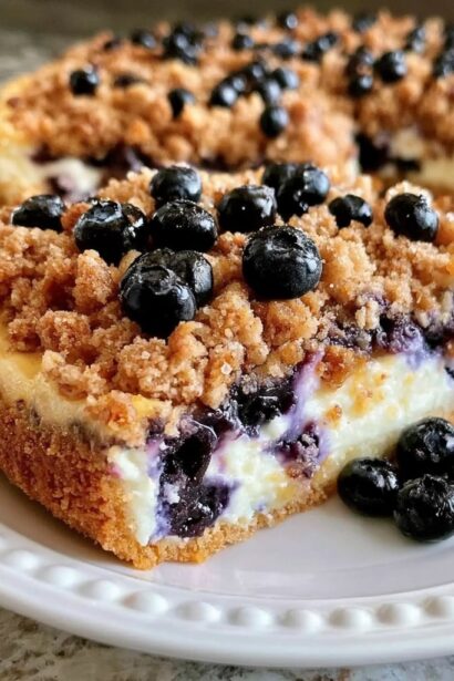 Sherry’s Blueberry Cream Cheese Crumb Cake - Snack On Meat