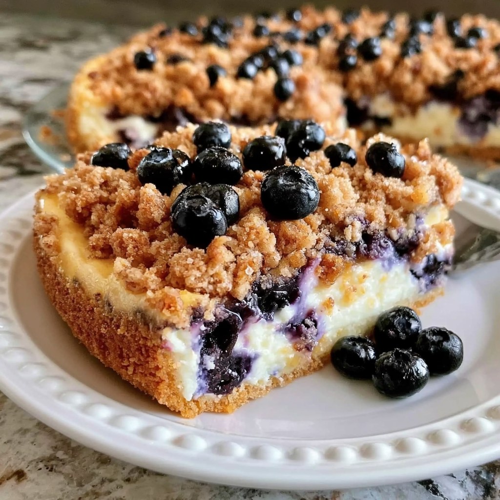 Sherry’s Blueberry Cream Cheese Crumb Cake - Snack On Meat