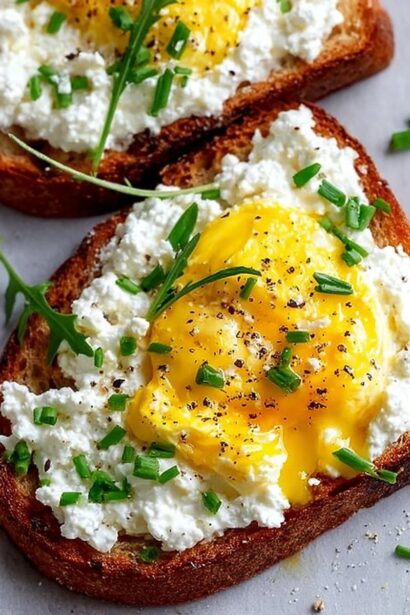 Simple Egg and Ricotta Toast