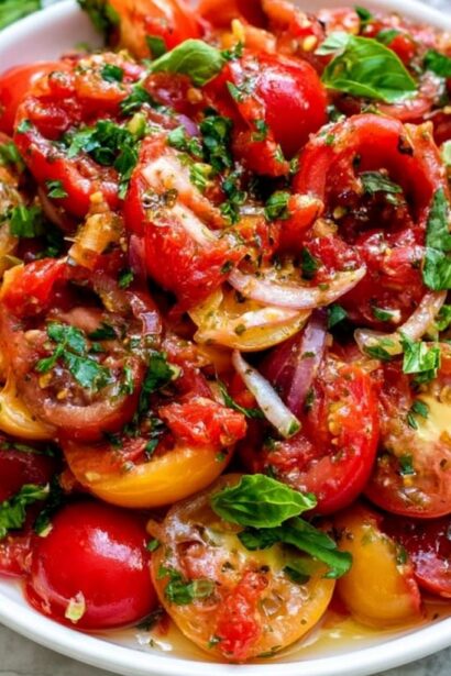 Simple Tomato Salad - Snack On Meat