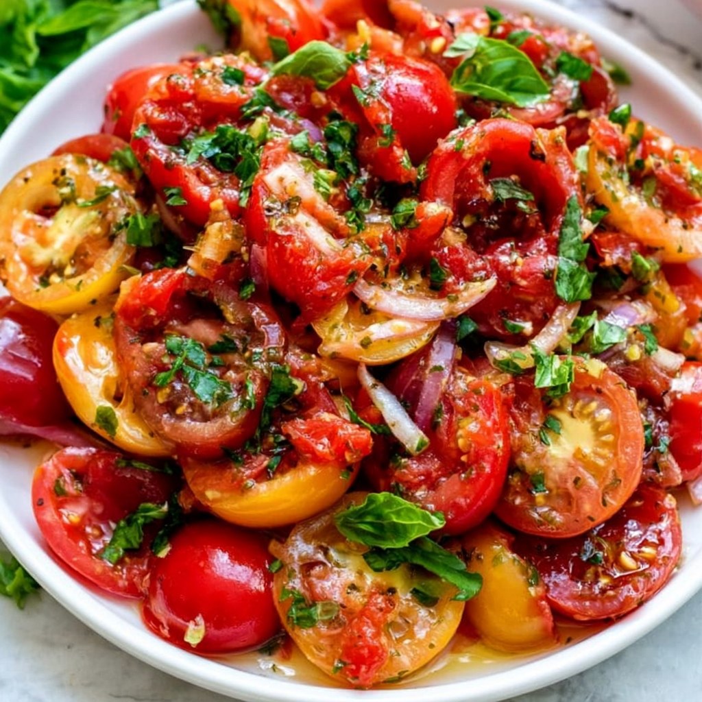 Simple Tomato Salad - Snack On Meat