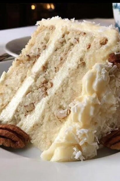 Snowy Bavarian Bliss Cake – Heavenly Creamy White Layer Cake