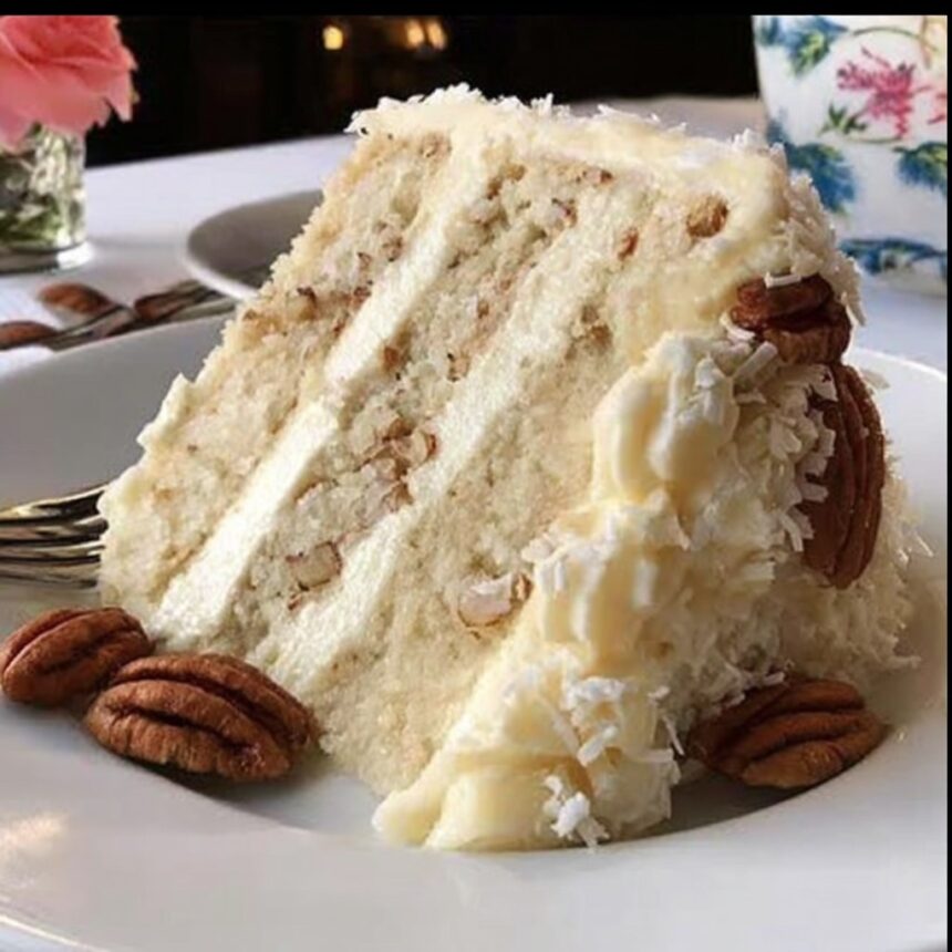 Snowy Bavarian Bliss Cake – Heavenly Creamy White Layer Cake