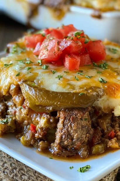 Southern Five Layer Beef Casserole - Snack On Meat