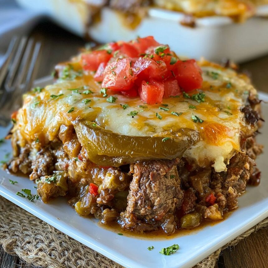Southern Five Layer Beef Casserole - Snack On Meat