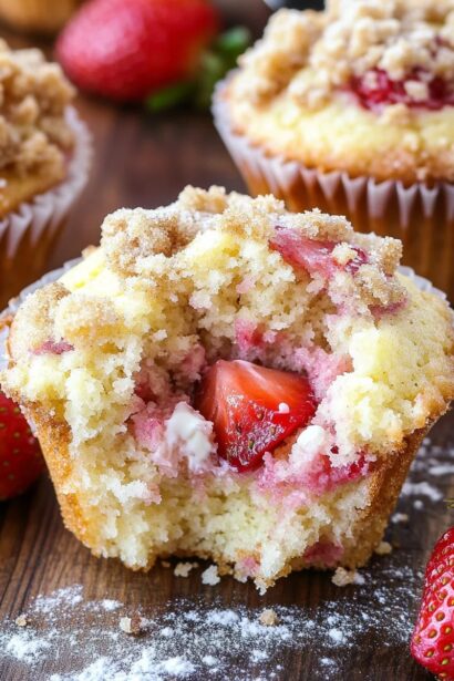 Strawberry Cream Cheese Muffins with Streusel Crumb Topping: Irresistible Joy