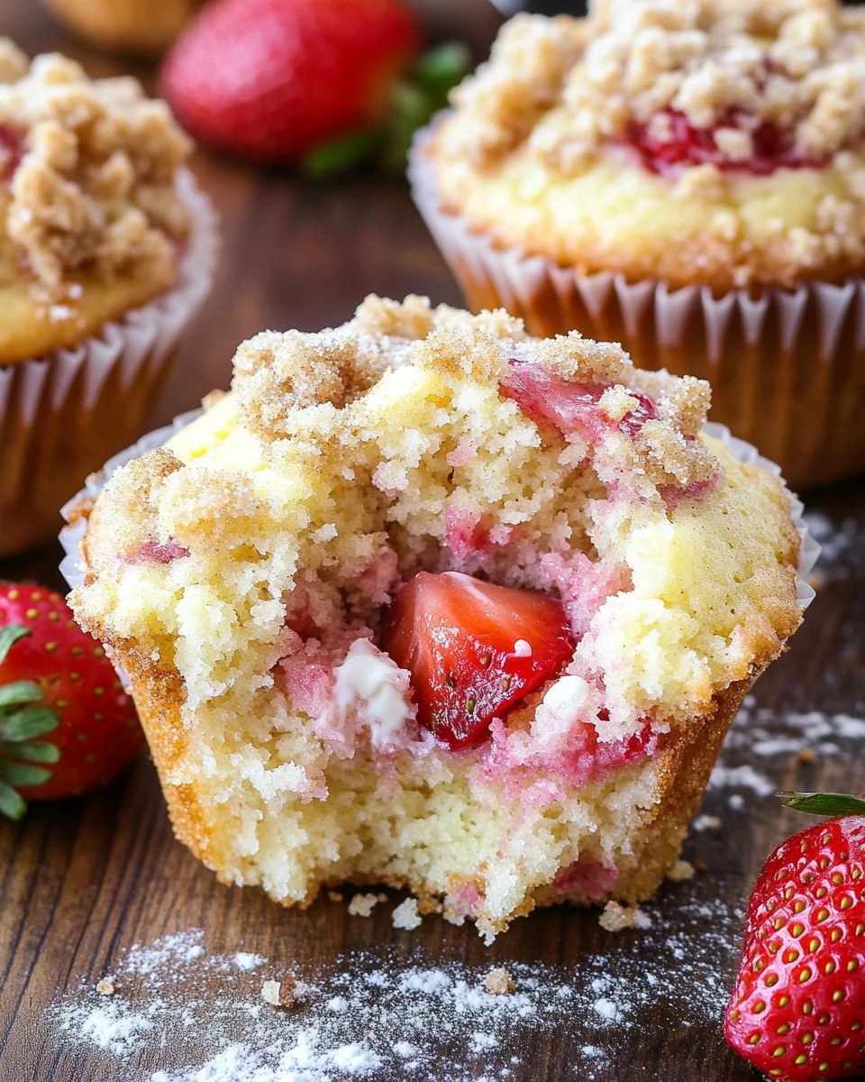 Strawberry Cream Cheese Muffins with Streusel Crumb Topping: Irresistible Joy