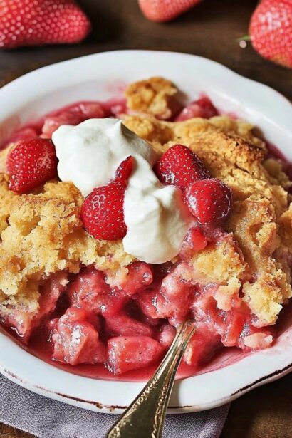 Strawberry Rhubarb Cobbler Recipe – Summer Dessert